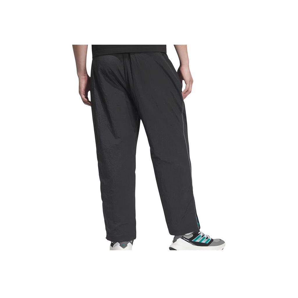 adidas SS25 Serie EQT Tessuto Largo Morbido Moda Pantaloni Sportivi Lavorati a Maglia Pantaloni Uomo Neri KA7981