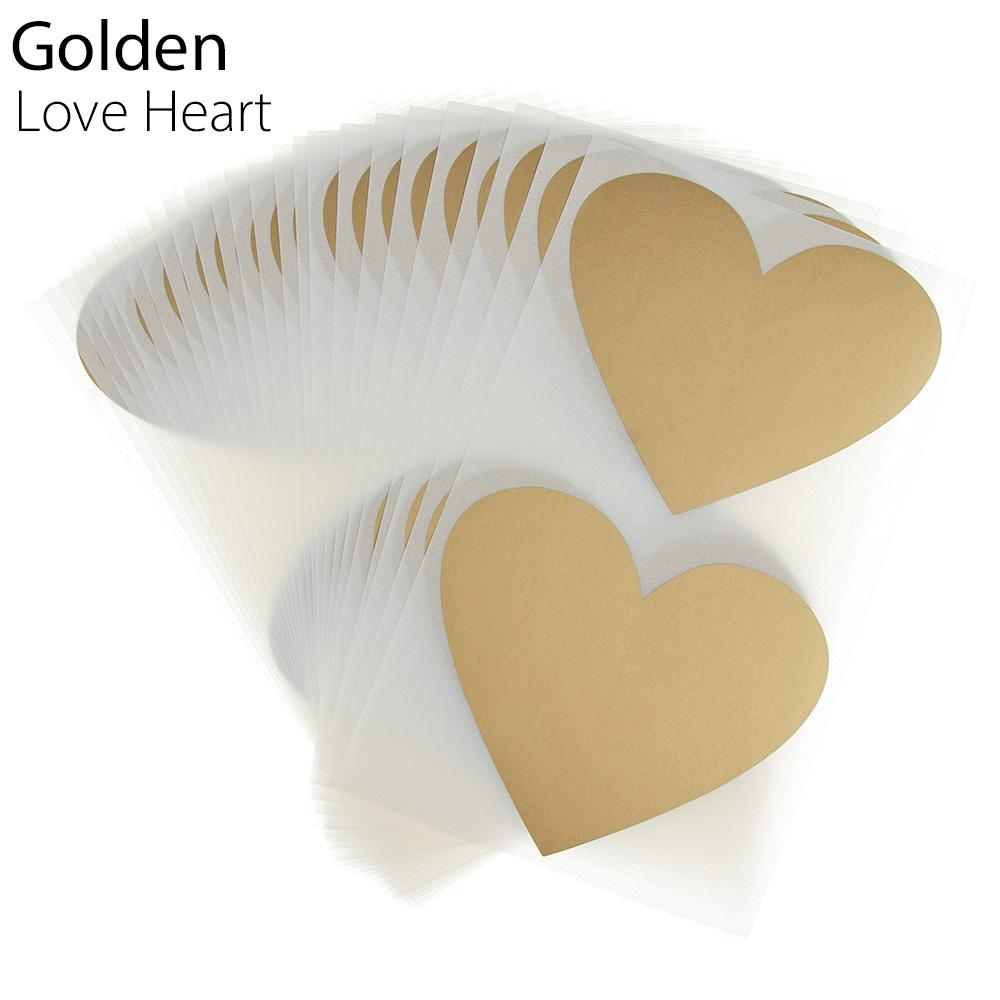 50Pcs Love Heart Pentagram Shape Scratch Card Coating Sticker DIY Postcard Self-adhesive Scratch Coating Stickers Message Card