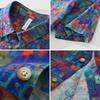 High-End Printed Short-Sleeve Linen Shirt for Men, Summer Trendy Casual Cotton-Linen Top for Young Artistic Individuals