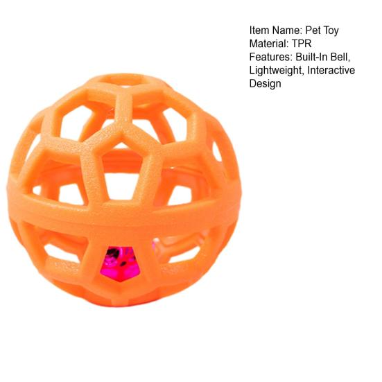 Haustierspielzeug Hohlkugelform Eingebaute Glocke Haustierspielzeug Bissfest Weiches TPR-Material Interaktives Hundespielzeug Langeweile Linderung Hundespielzeug