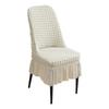 Breathable Elastic Chair Cover Wrinkled Fabric Full Wrap Stool Cover Dining Chair Cover  Kitchen