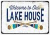 Lake House Sign Vintage Metal Signs Decor Decor for Home Life Welcome To Our Met
