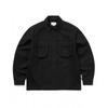 Washed Zip Shirt Black