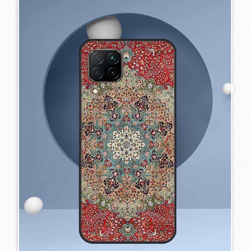 Persian Carpet Floral Pattern For Huawei P30 P60 Pro P20 P40 Lite Nova 9 10 SE 12s 12i 11i 8i Y91 Y60 Y70 Y72 Y90 Y61 Case