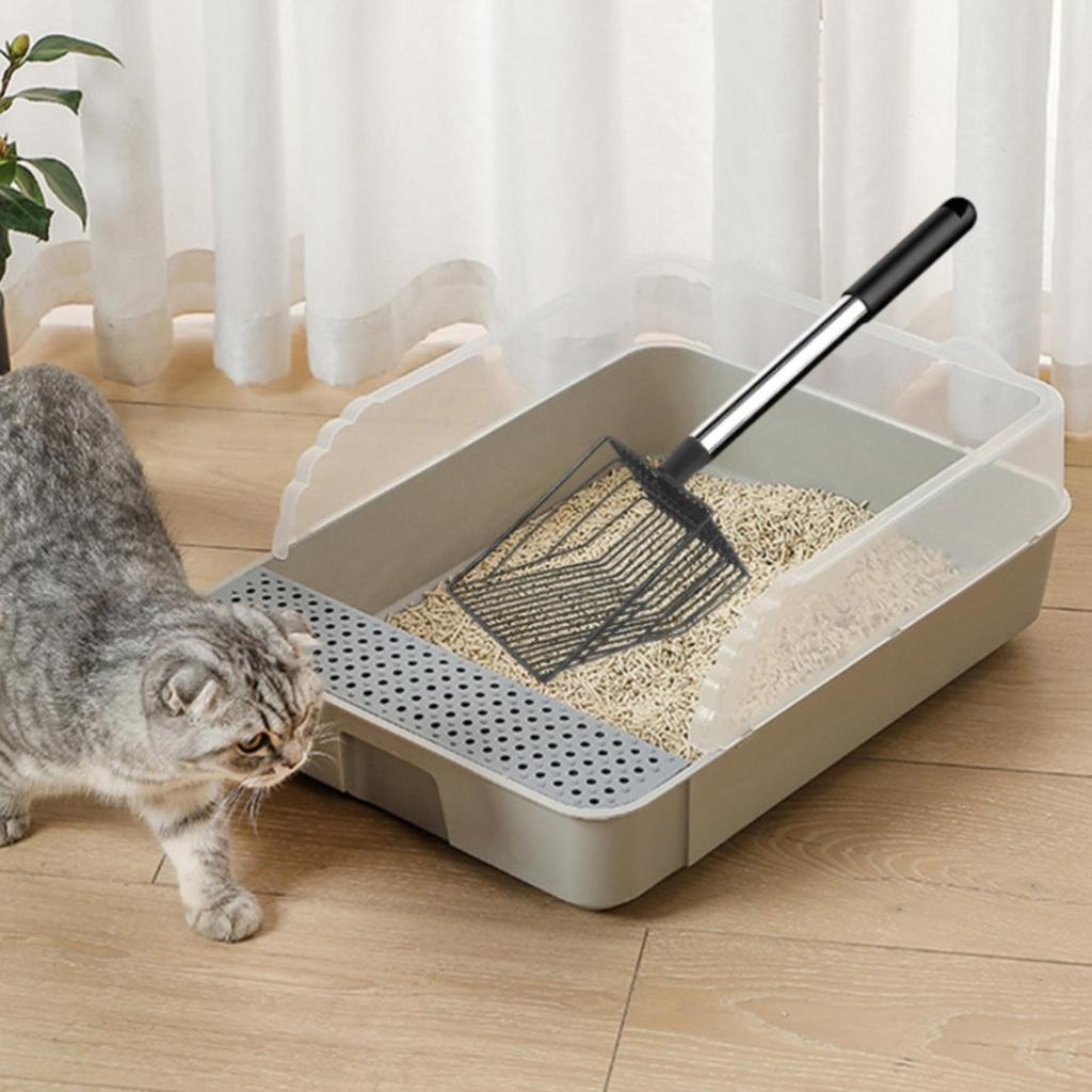 Sand Rake Cat Litter Sifter Wide Basket Sifter Scooper Large Stainless Steel Telescopic Handle Wide Basket Sifter Beach Scoop
