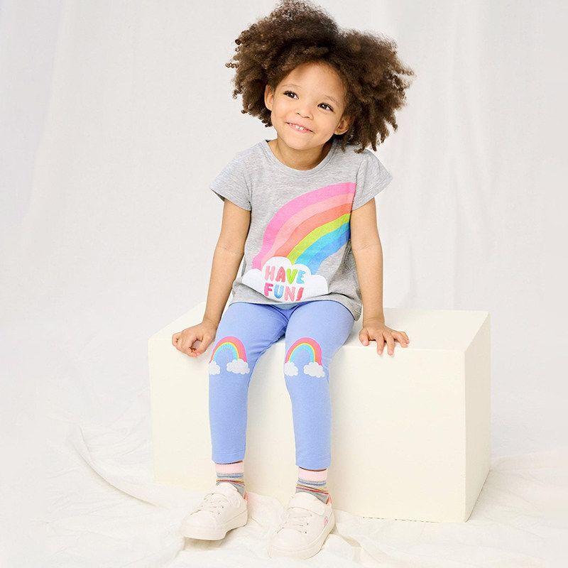Western Style Girls  Summer Suits Children s Summer Clothing Short Sleeve Two-piece Set Baby 1-3 Years Old Pure Cotton Little Children s Clothes Gray 2Y/90 Recommended Height 80-90cm