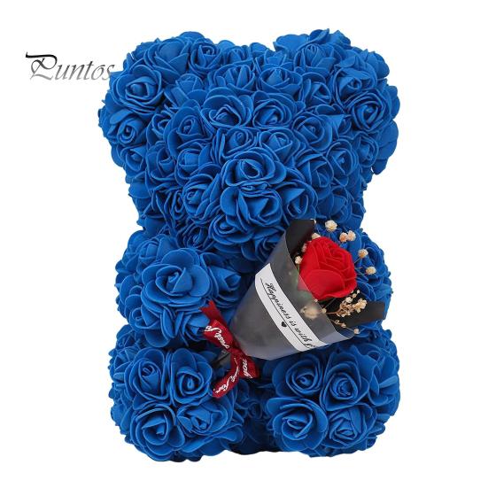 

Консервированная роза Медведь Подарочная коробка Искусственный вечный цветок Медведь Подарок Украшение Подруга Жена Мама Бабушка День святого Валентина Подарок на годовщину на день рождения темно-синий