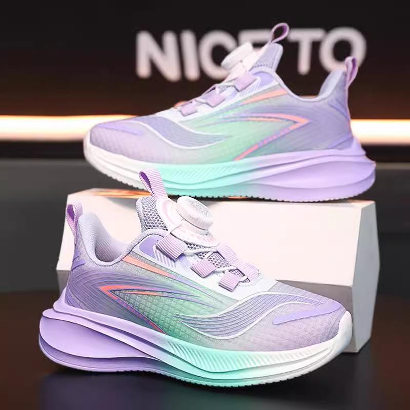 Girls Shoes Red Rabbit 7 Running Shoes 2025 New Summer Children's Soft-soled Rotating Buckle Sneakers Girls Light