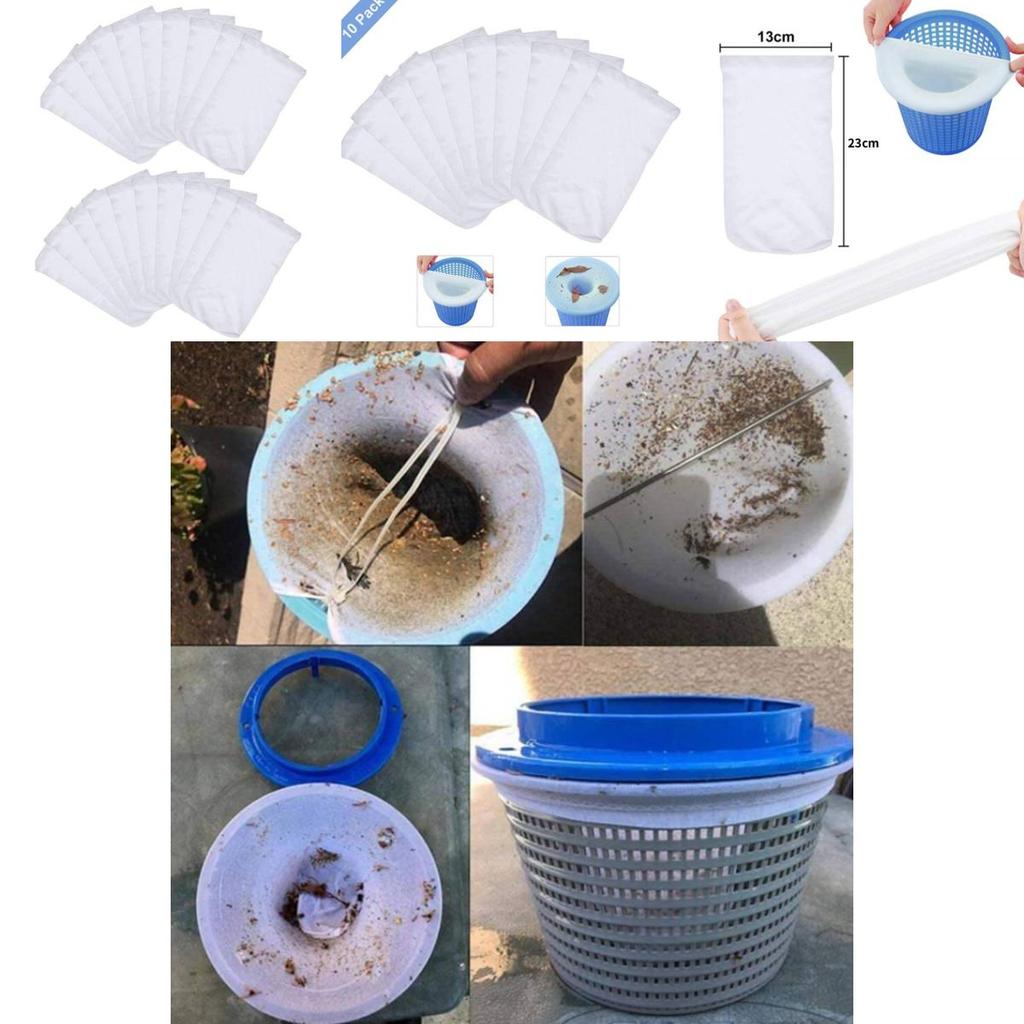 Calze per skimmer per piscina Materiale filtrante Raccolta di polvere e detriti Per la cura della piscina