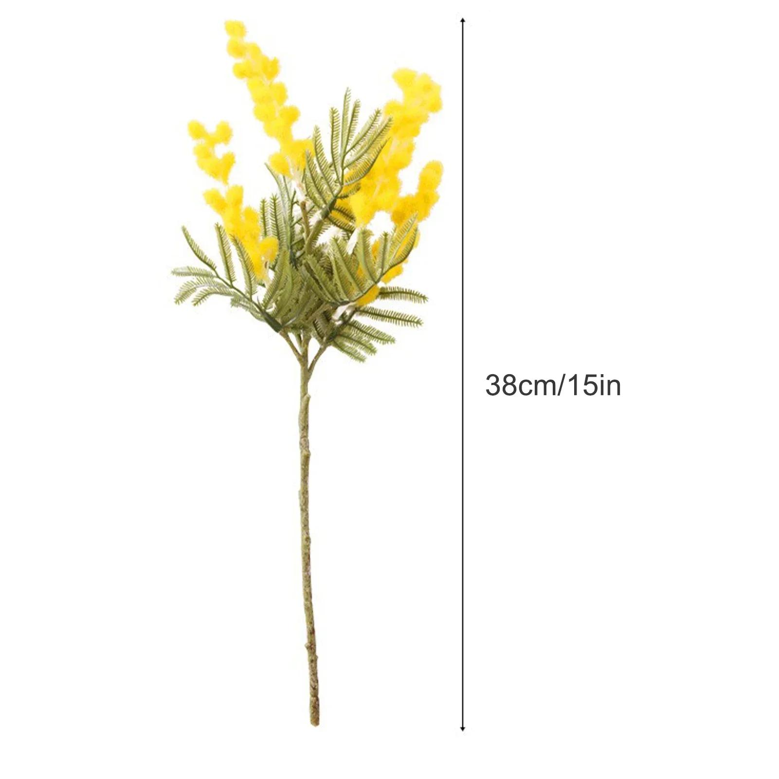 

Flocked Berry Simulated Acacia 6pcs Joyous Simulation Flower Home Artificial Flowers Ornaments Dining Table Arrangement Decor