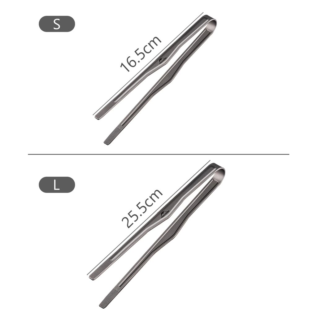 Naturehike Titanium Yakiniku Food Yakiniku BBQ Mini Comes with Special Tong Bag 3 Titanium Tongs, Tongs, Tongs, Essential, Lightweight, Outdoor,