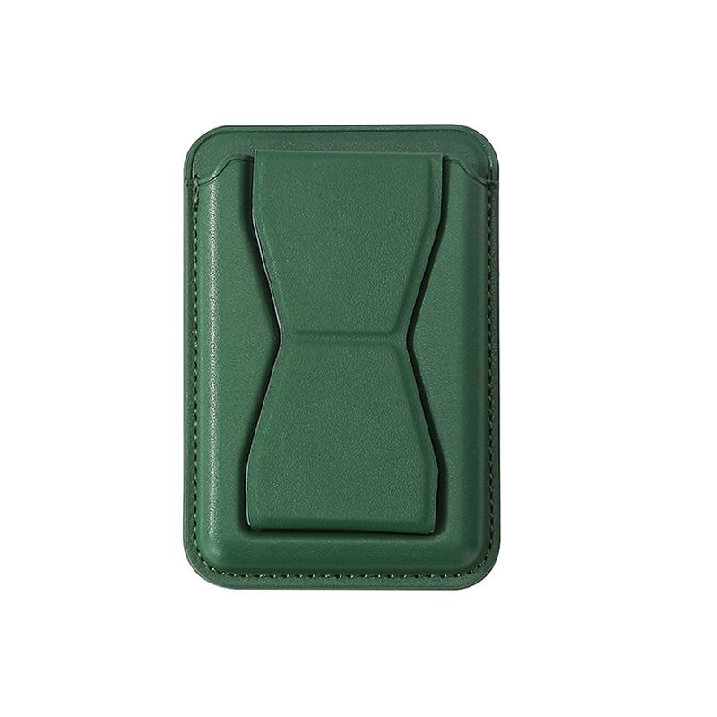 Universal Mobile Phone Stand Pu Leather Magnetic Wallet Case For Magsafe Magnetic Card Holder Pocket Cover With Bracket Card Bag