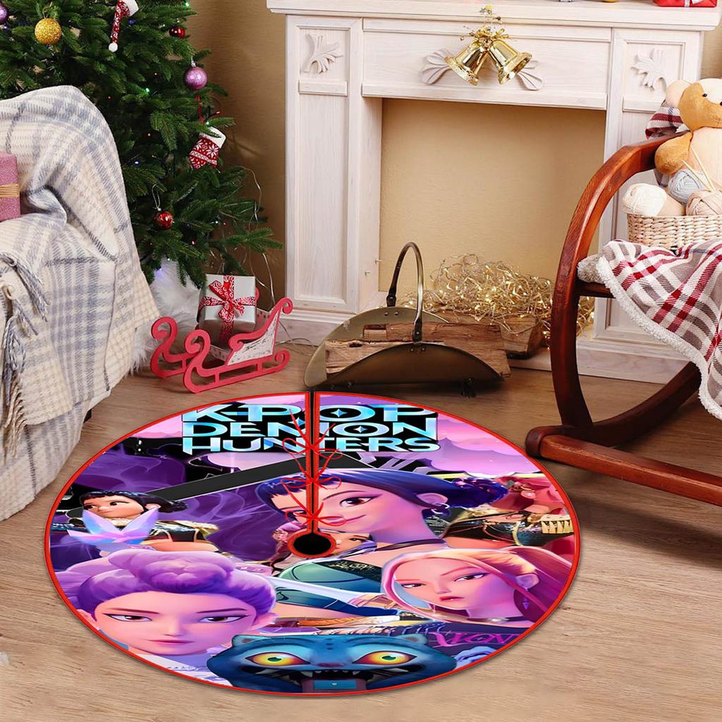 Christmas Tree Skirt Decoration For Home Xmas Tree Decorations Skirt Ornament Festive Holiday Party Decorations Indoor Outdoor
