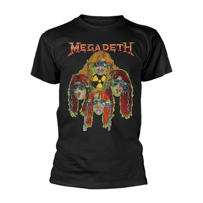 Megadeth 'Nuclear Glow Heads' Schwarzes T-Shirt - NEU