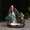 Zen Resin Backflow Incense Burner - Decorative Mountain Design for Home or Office