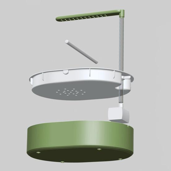 Automatic Bird Bath Parakeet Bath with Circulating Shower System Splash Guard Adjustable Flow Parrot Bath for Cockatiels Macaws Cage Accessory