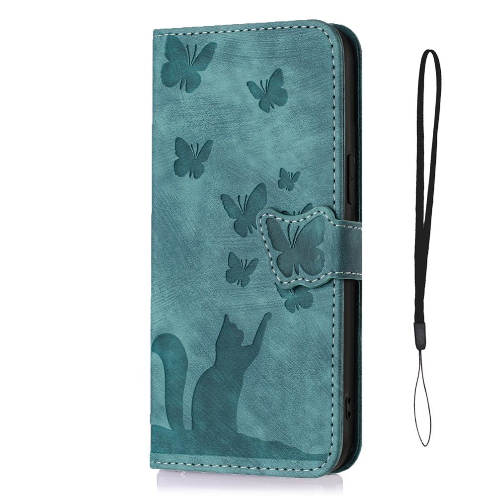 Cute Cat Butterfly Phone Cover Case for iPhone 15 14 Pro Max Funda iPhone 16 14 13 12 11 X XS XR 6 7 8 Plus Cases Leather Wallet