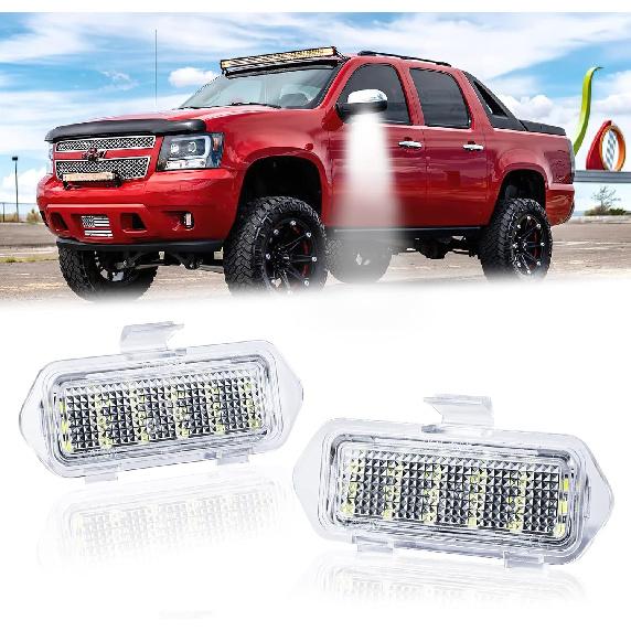 LED Puddle Mirror Lights for Chevy Silverado 1500 Classic Avalanche 1500 2500 GMC Sierra 1500 Classic Cadillac Escalade/Escalade ESV EXT Yukon XL