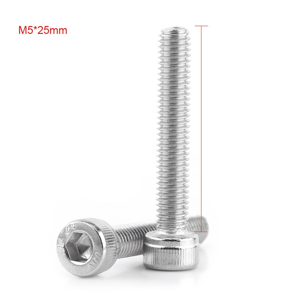 304 Stainless Steel Hex Socket Hd Thrd Screws Fastener (M5*10)