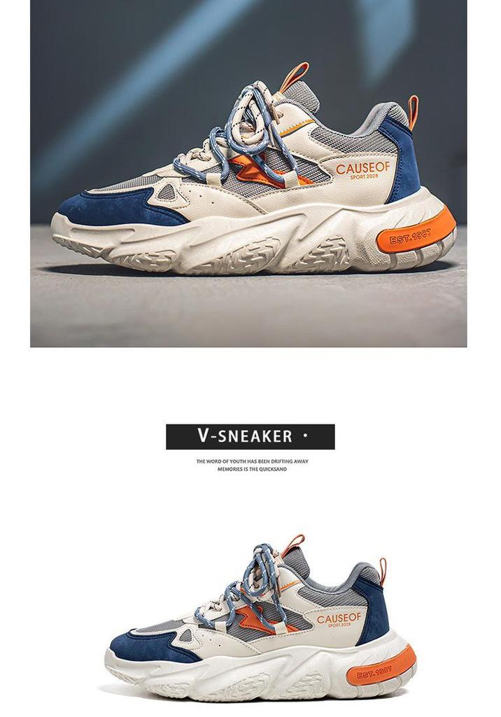 2025 Men's Versatile Winter Mesh Running Shoes - Trendy, Height-Increasing, Casual Dad Sneakers
