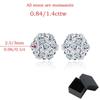 D Color 2.5/3mm Certified Full Moissanite Stud Earrings for Women Sparkling Flower Party Classic Jewelry 100% 925 Sterling Silver