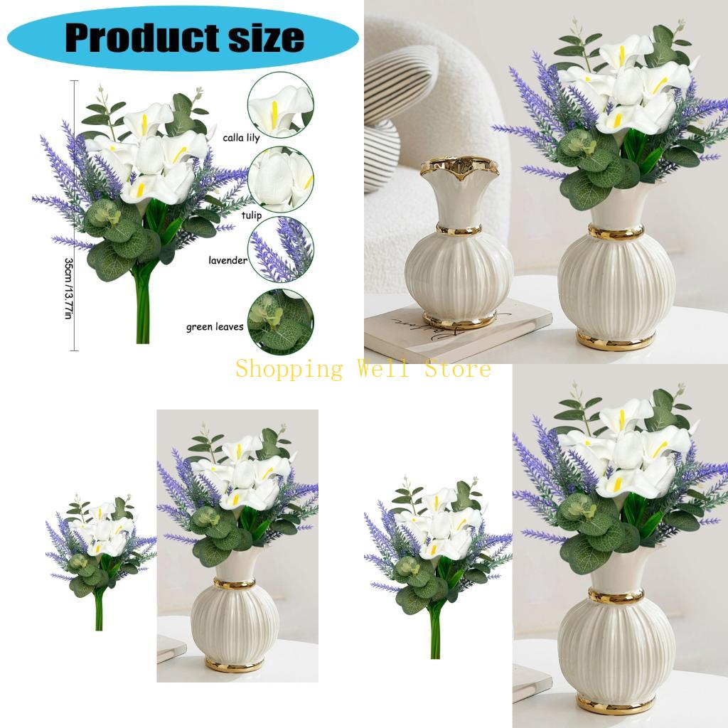 KX4B Artificial Flower 13.77In High For Home Decoration Vase Arrangements China Mainland