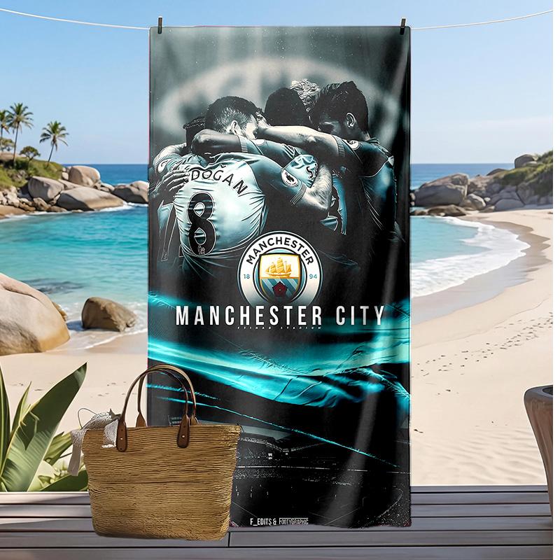Manchester Printed Beach Towel Quick Dry Soft TowelPortable Large Rectangular Beach Blanket for Travel Swimming Pool