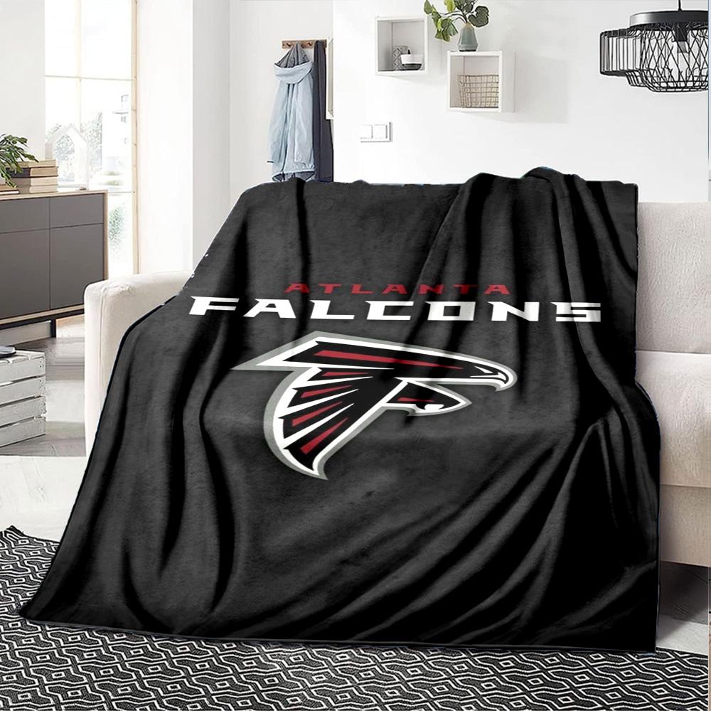 Falcons Logo Print Flannel Blanket High Quality Warm Comfortable Cover for All Seasons Perfect for Gifts Home Decor