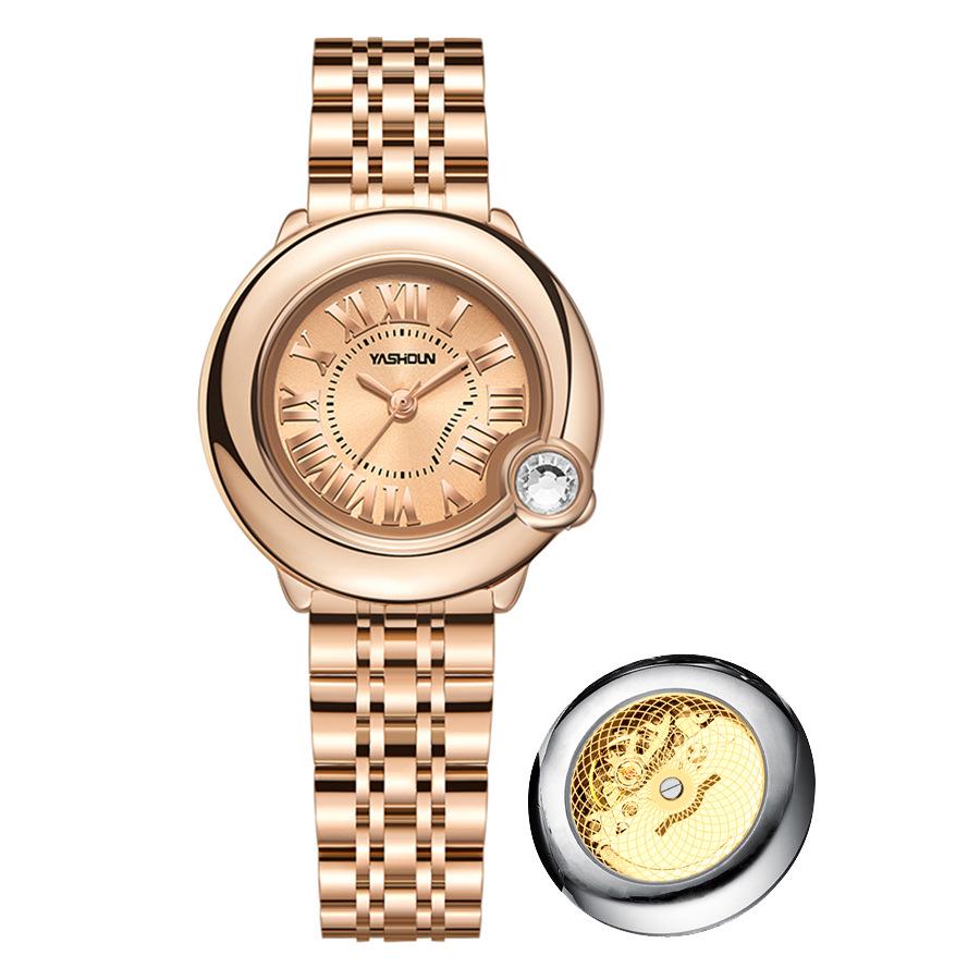 Yashidun Women s Light Luxury Waterproof Quartz Watch with Steel Band