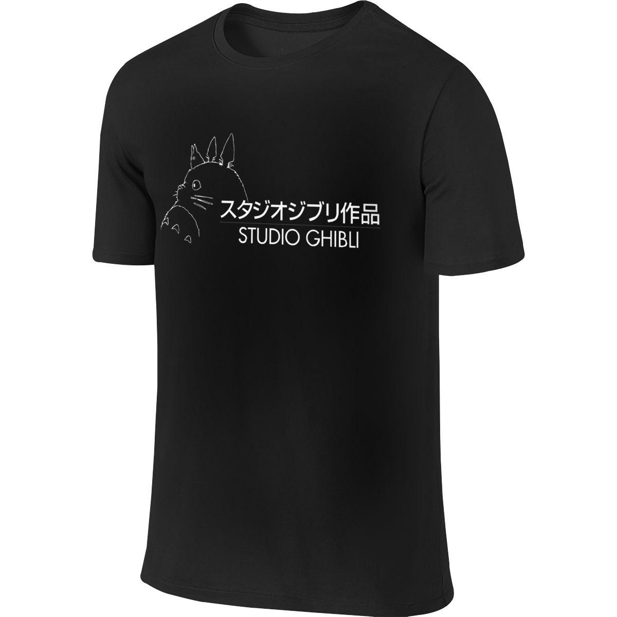 Men T Shirt My Neighbor Totoro Studio Ghibli Totoro 100 Cotton Anime Round Neck Cartoon Design M