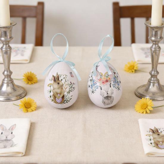 Easter Egg Foam Rabbit Ornaments Decorative Easter Decorations for Indoor Outdoor Use Christmas Holiday Party Decor Festive Atmosphere Accent