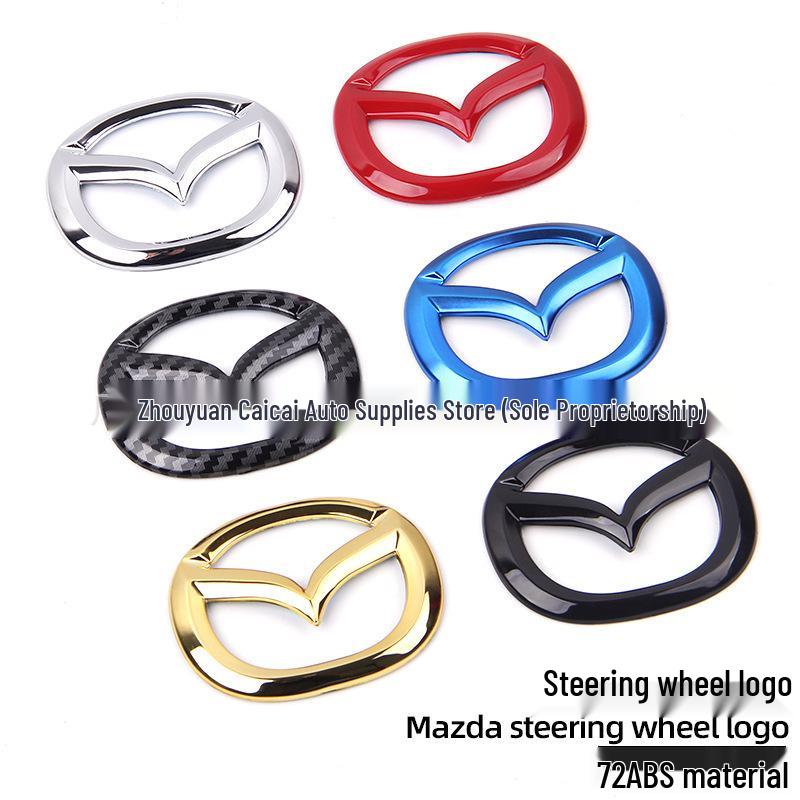 Mazda Angkesaila Modified Steering Wheel Emblem Cover for CX-4, CX-5, Atenza, Ruiyi - Decorative Sticker