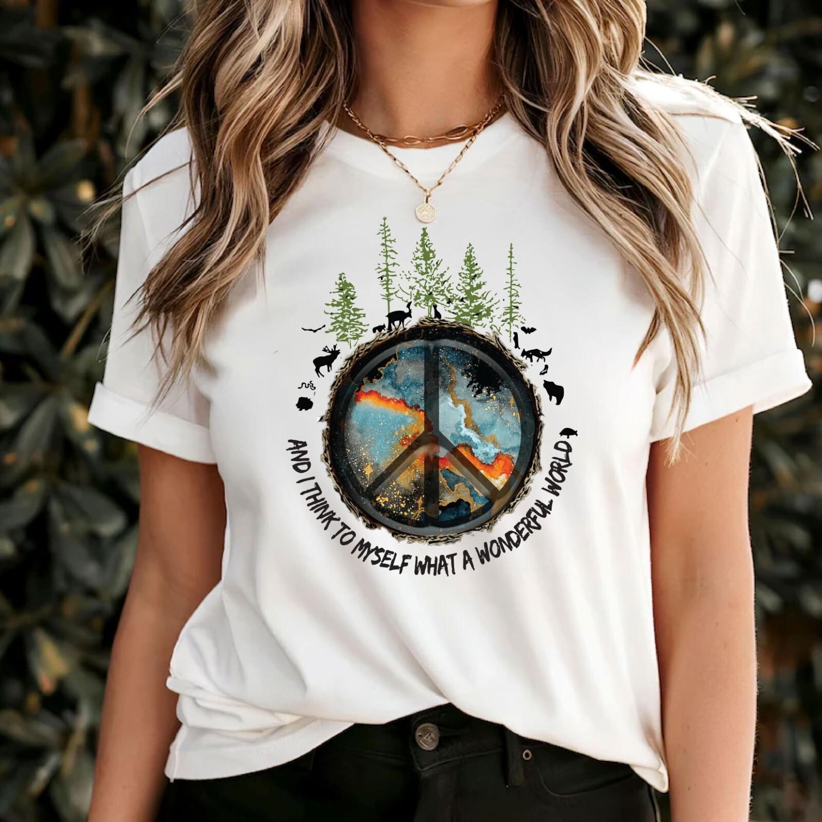 Premium Classic T-Shirt Mens Womens Tees Top for men, T-Shirt Mens Womens Tees Top for women Tees,Hippie 2XL