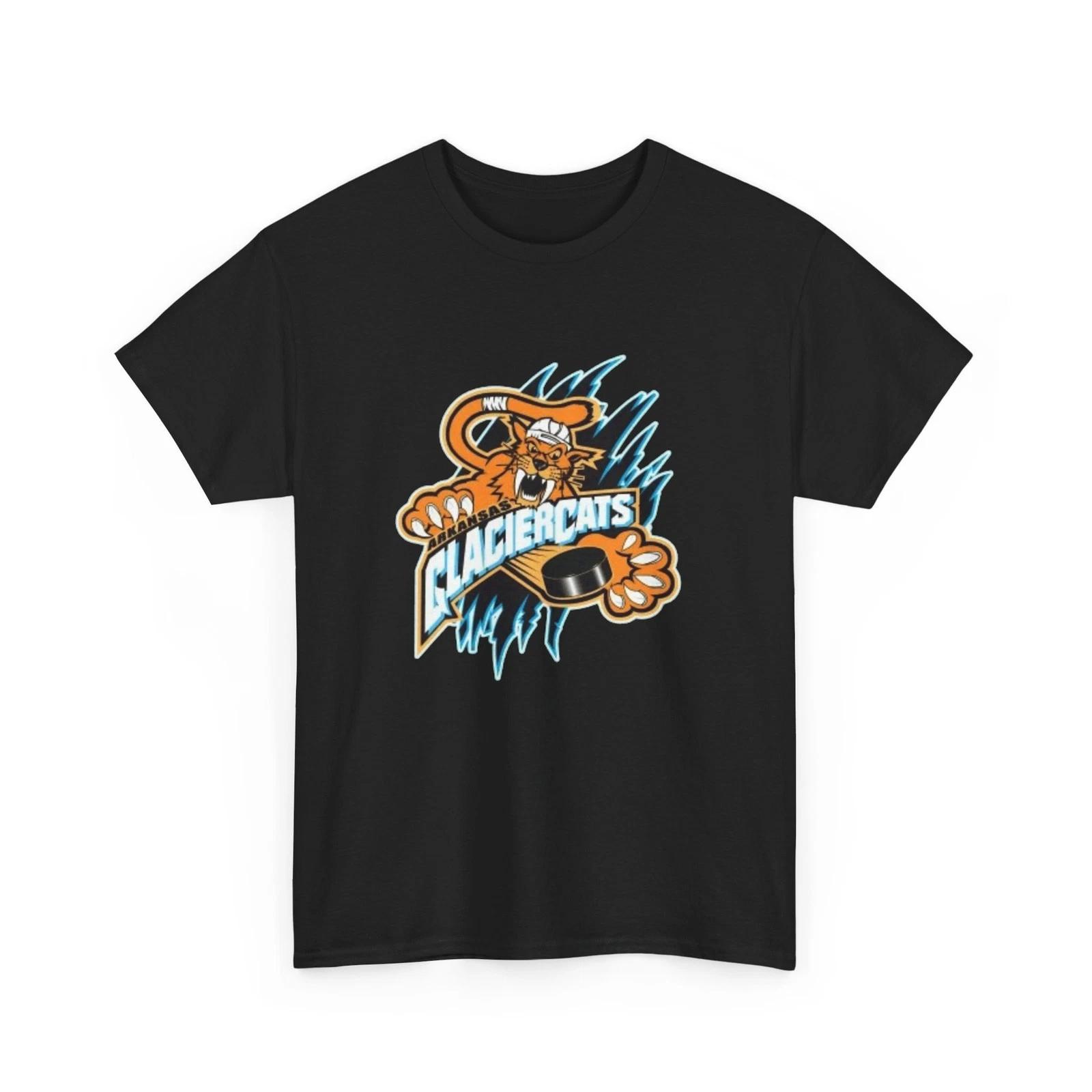 Arkansas Glaciercats Defunct WPHL Hockey Team Printed T shirt L