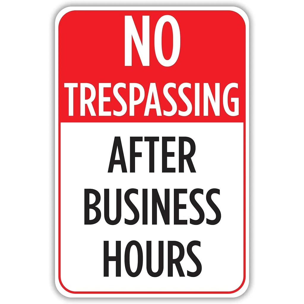 Retro No Trespassing Metal Poster Iron Decoration Perfect for Home Cafe Garage Club Bar Pubs