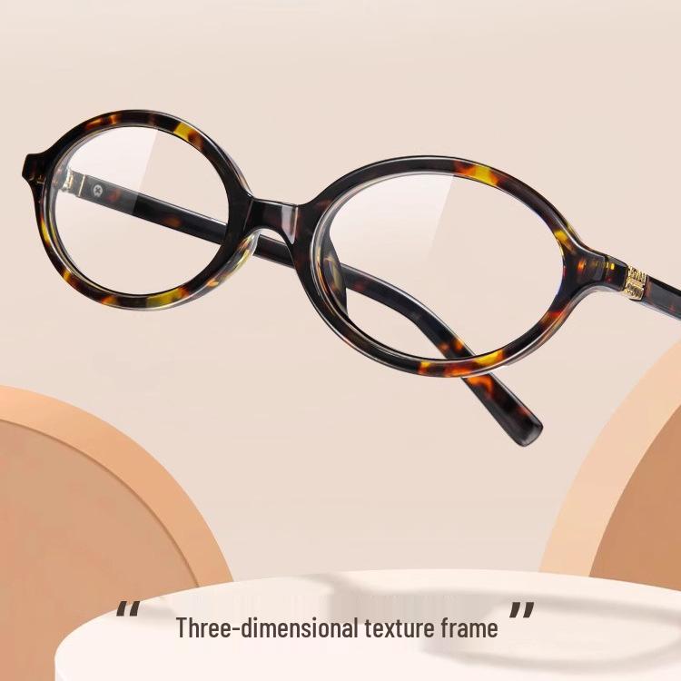 Zhang Yuanying Style Oval Glasses for Women - Retro Korean Bookworm Myopia Frame
