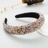 Baroque Sponge Hairband Beads Rhinestone Hair Hoop Fashion Vintage Hair Accessories  Party