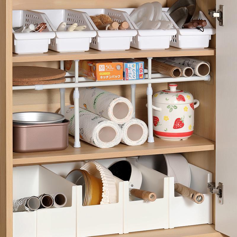 Teleskopowy Stojak do Przechowywania pod Zlewem - Wielofunkcyjny Organizer do Szafki Bez Wiercenia