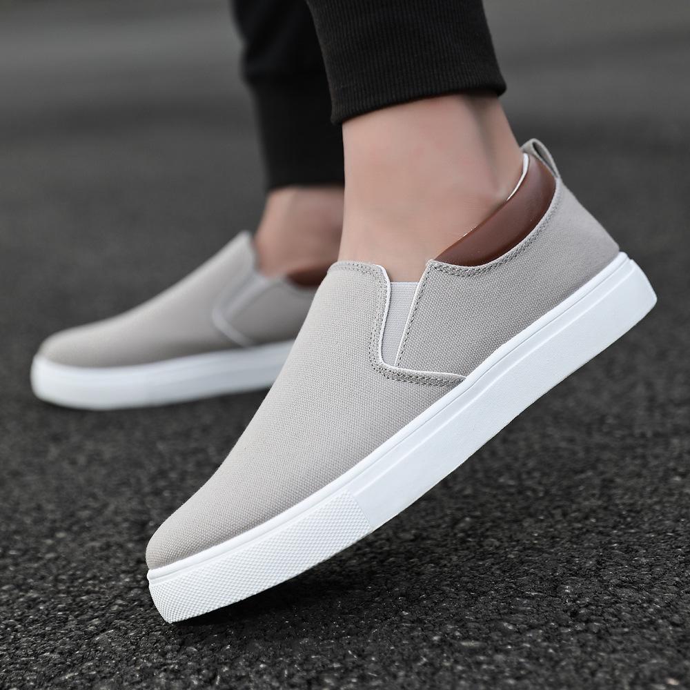 2024 Plus Size Men's Korean Slip-On Canvas Shoes - Old Beijing Style