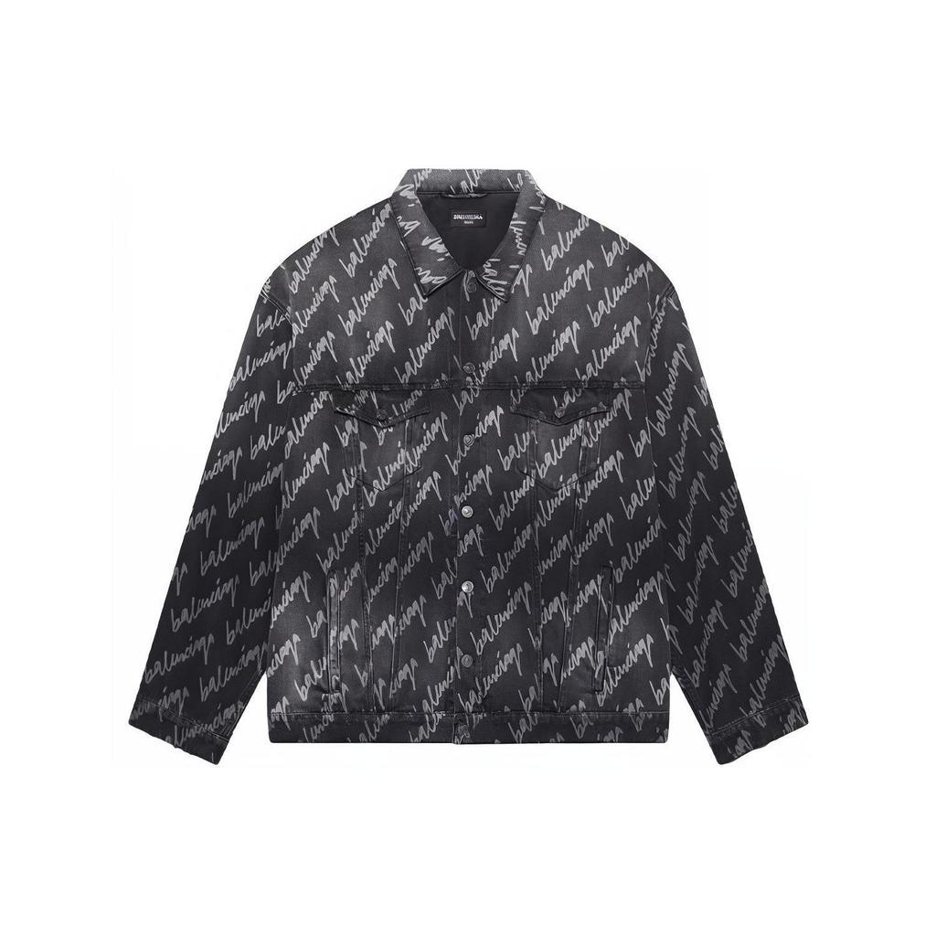Balenciaga Allover Logo Oversized Jacket 681690TMW211052