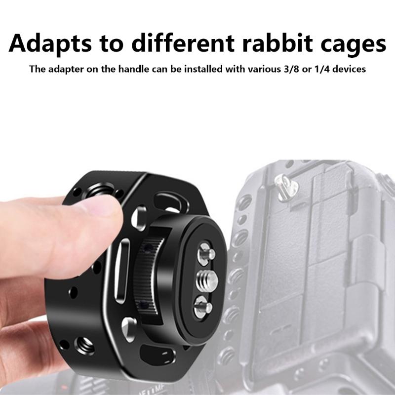 Camera Cage Handgrip Alai Rosette Mount 1/4-20 3/8-16 Screw Square Type for DSLR Action Camera Easy Installation