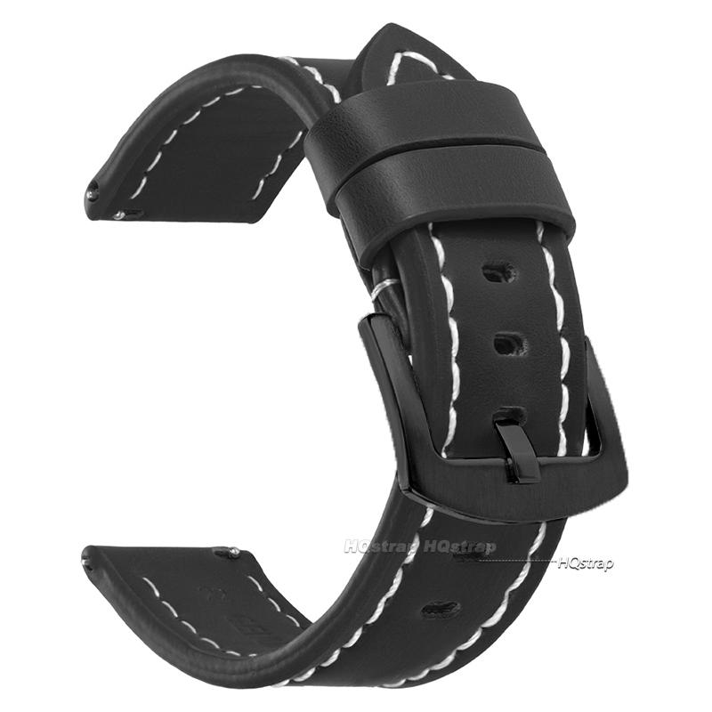 Leather Watch Band for Seiko Quick Release Sport Vintage Strap 18mm 20mm 22mm 24mm Watchband Army Sport Bracelet for Smartwatch