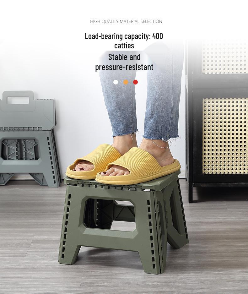 Collapsible Plastic Stool for Camping, Fishing, Storage & Shoe Changing