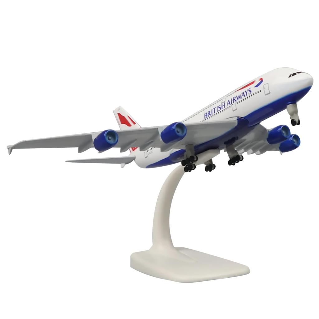 Scale British Airways A380 Airplane Model Alloy Model Diecast Plane High Simulation Model for Collection 1/400