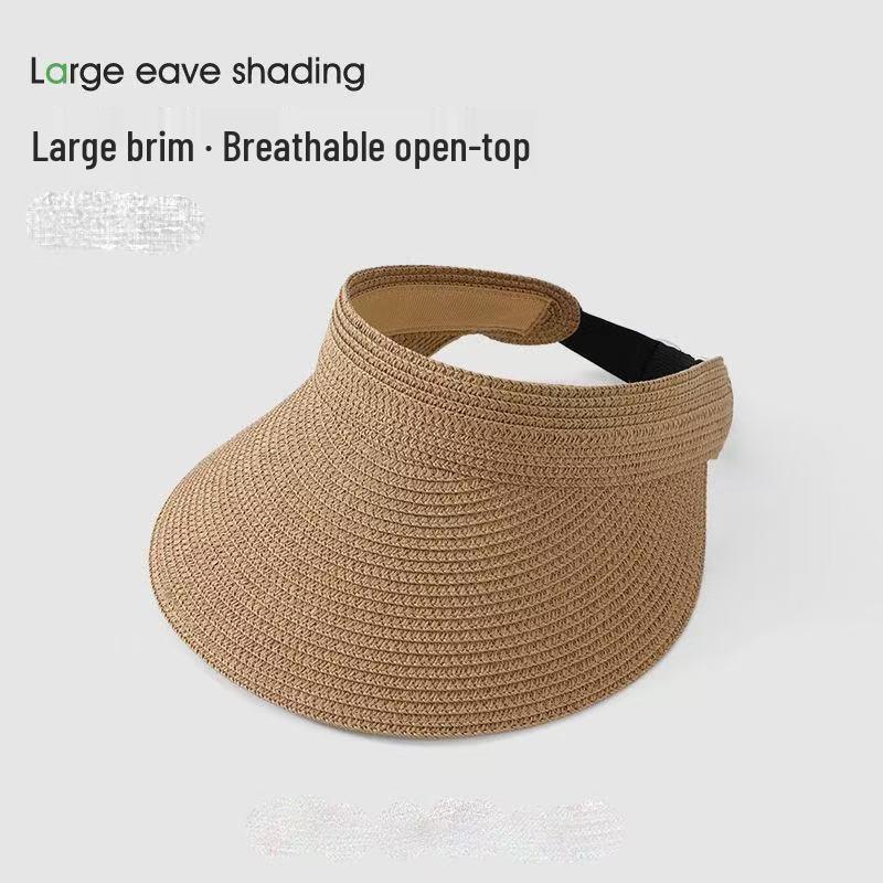 Ultraviolet Protection Wide Brim Sun Visor Hat for Summer Beach and Travel.