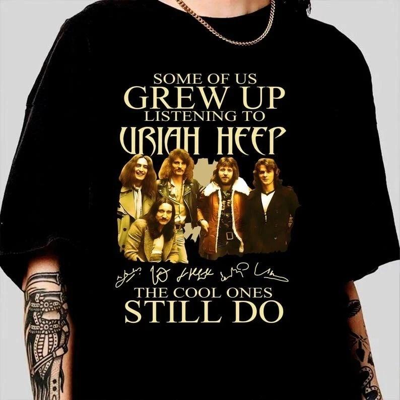 Vintage Uriah Heep T-shirt, Retro Uriah Unisex Black T-Shirt S-5XL Q4741 3XL