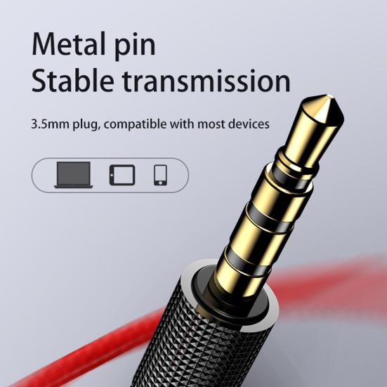 Earphones Skin-friendly Noise Reduction Metal Body In-ear Wired Nylon Braided Earbuds for Sports