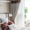 1PC NAPEARL 70% zasłona zaciemniająca w stylu europejskim Fashion Design brązowy pasek zasłona do sypialni na okno Home Decor-typ pierścienia