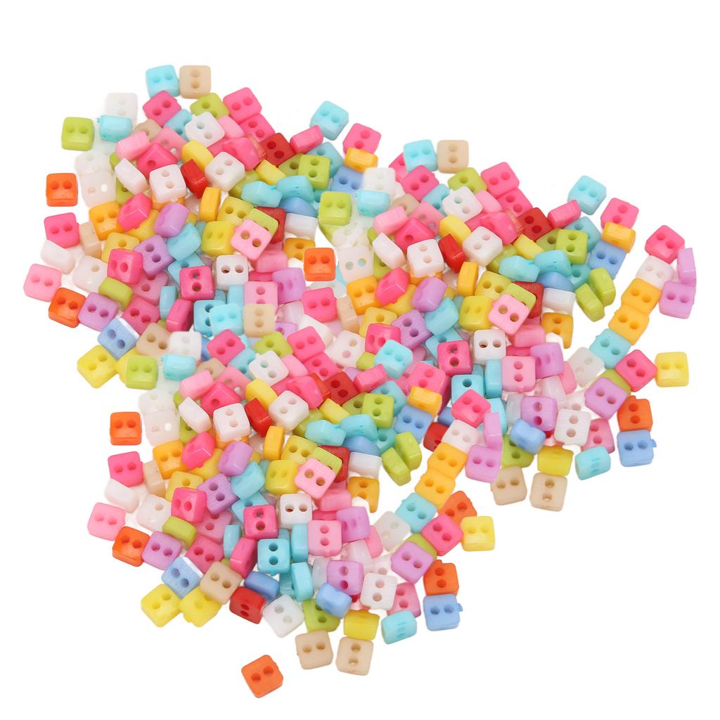 500pcs Sewing Buttons Plastic Resin Waterproof Durable Clothing Accessories for DecorationQuadrate