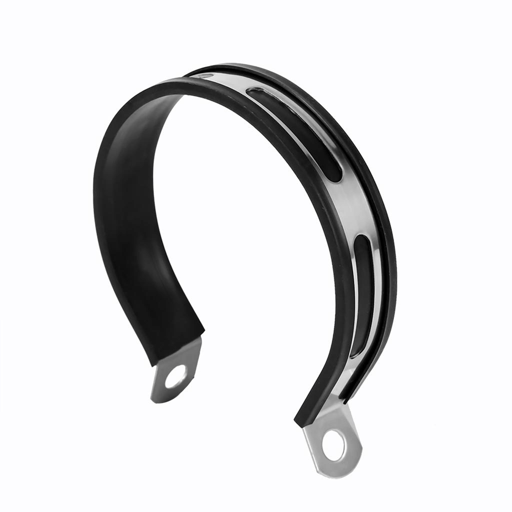 Motorcycle Exhaust Muffler Pipe Silencer Pipe Hanger Mount Bracket Stainless Steel Black Silver Sy Install Sturdy Most Motorcycle Semicircle Shape